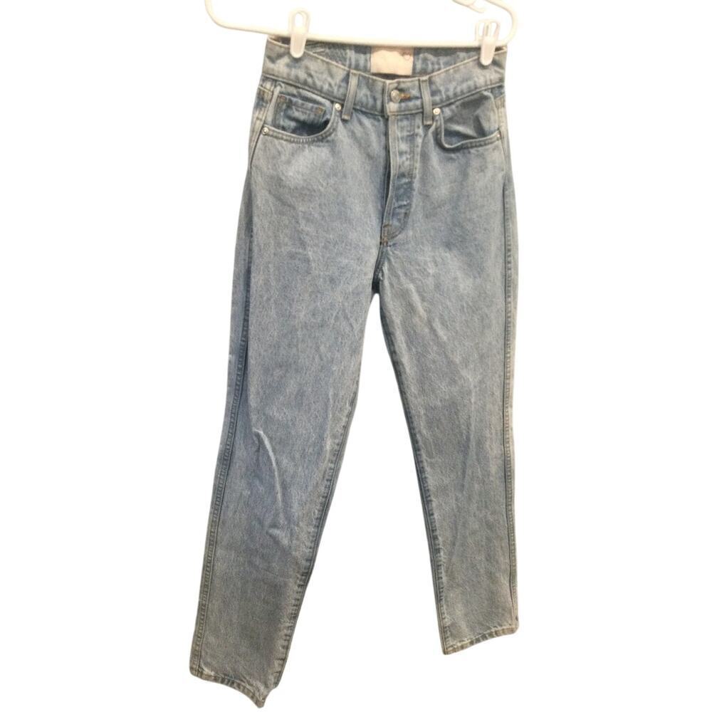 Revice Womens Tapered Jeans 27 Straight Light Wash Classic USA Preppy Boho Denim